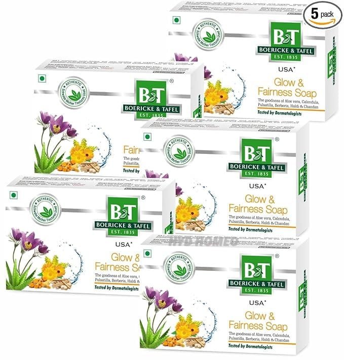 B&T Glow & Fairness Soap - for healthy & glowing skin (Pack of 5)
