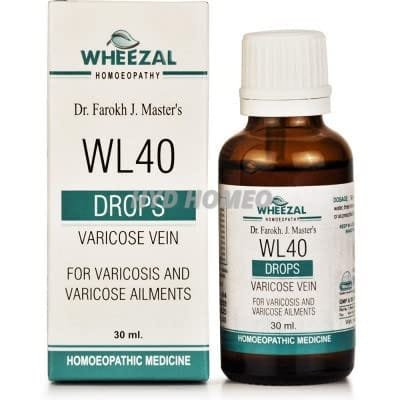 Wheezal WL-40 Varicose Veins Drops (30ml) (PACK OF TWO)