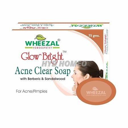 Wheezal Glow Bright Acne clear Soap (75g) (PACK OF 6)