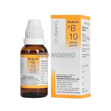 Dr. Bakshi's BAKSON'S HOMOEOPATHY# B 10 Sleep Drops (30 ml)
