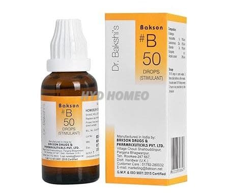 Dr. Bakshi's BAKSON'S HOMOEOPATHY # B 50 Stimulant Drops (30 ml)