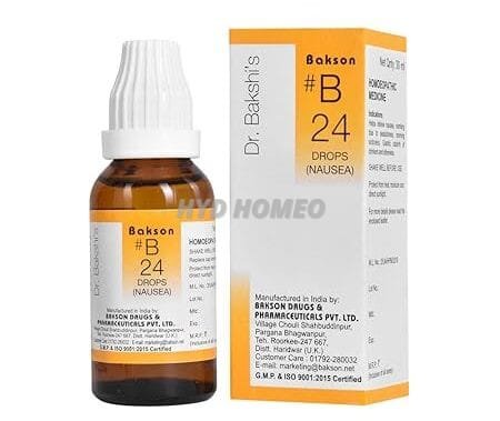 Dr. Bakshi's BAKSON'S HOMOEOPATHY # B 24 Nausea Drops (30 ml)