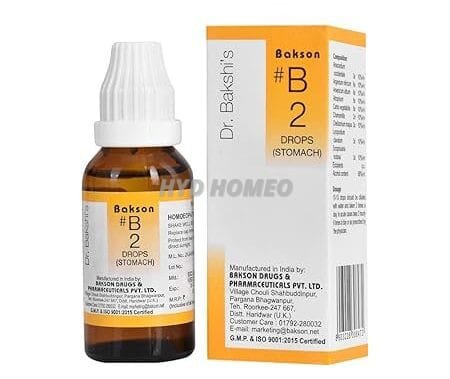 Dr. Bakshi's BAKSON'S HOMOEOPATHY # B 2 Stomach Drops (30 ml)