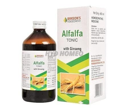 Dr. Bakshi's BAKSON'S HOMOEOPATHY ALFALFA TONIC WITH GINSENG SYRUP - (450 ML)