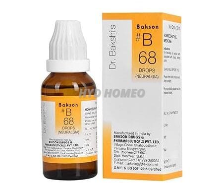 Dr. Bakshi's BAKSON'S HOMOEOPATHY # B 68 Neuralgia Drops (30 ml)