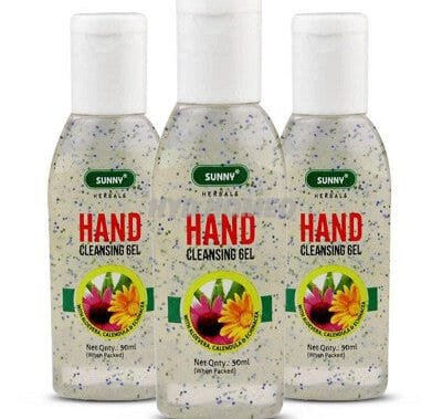 Bakson Sunny Sanitizer & Hand Cleansing Gel (50ml, Pack of 3)