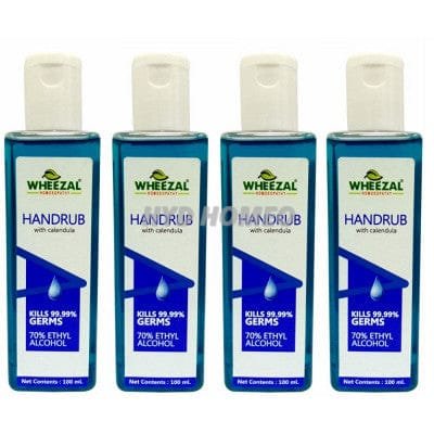 Wheezal Handrub Hand Sanitizer (100ml, Pack of 4)